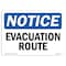 Signmission OSHA Notice, 3.5" Height, Evacuation Route Sign, 5" X 3.5", Landscape OS-NS-D-35-L-12193 - alternate 1